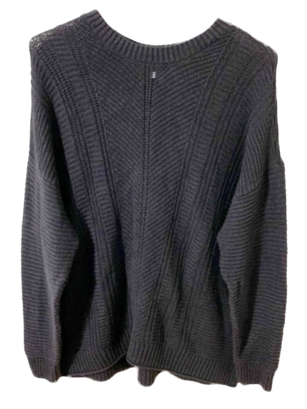 Sonoma Cotton Blend Tunic Sweater Size XXL Black Varying Knit